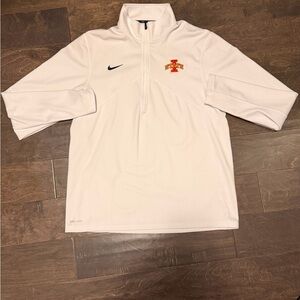 Nike White Iowa State Quarter-Zip Pullover Dri Fit